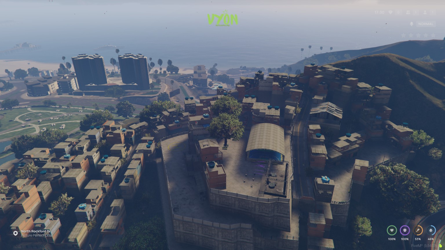 Vista da cidade na Base Creative VYON